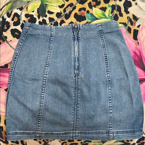 Free People Denim Blue Women's Skirt - Picture 2 of 5